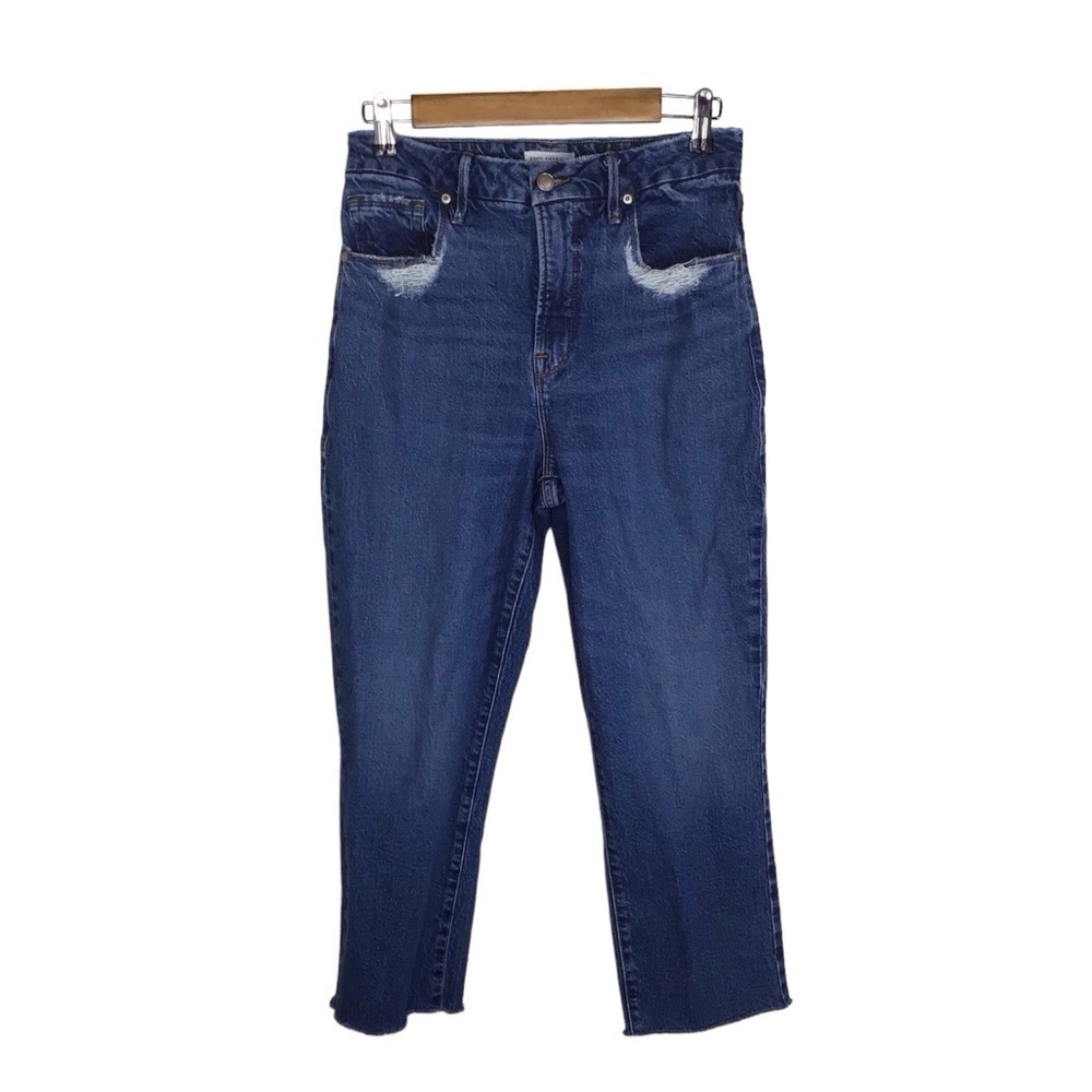 Good American Good Vintage with Frayed Hem Size 28P Cropped.